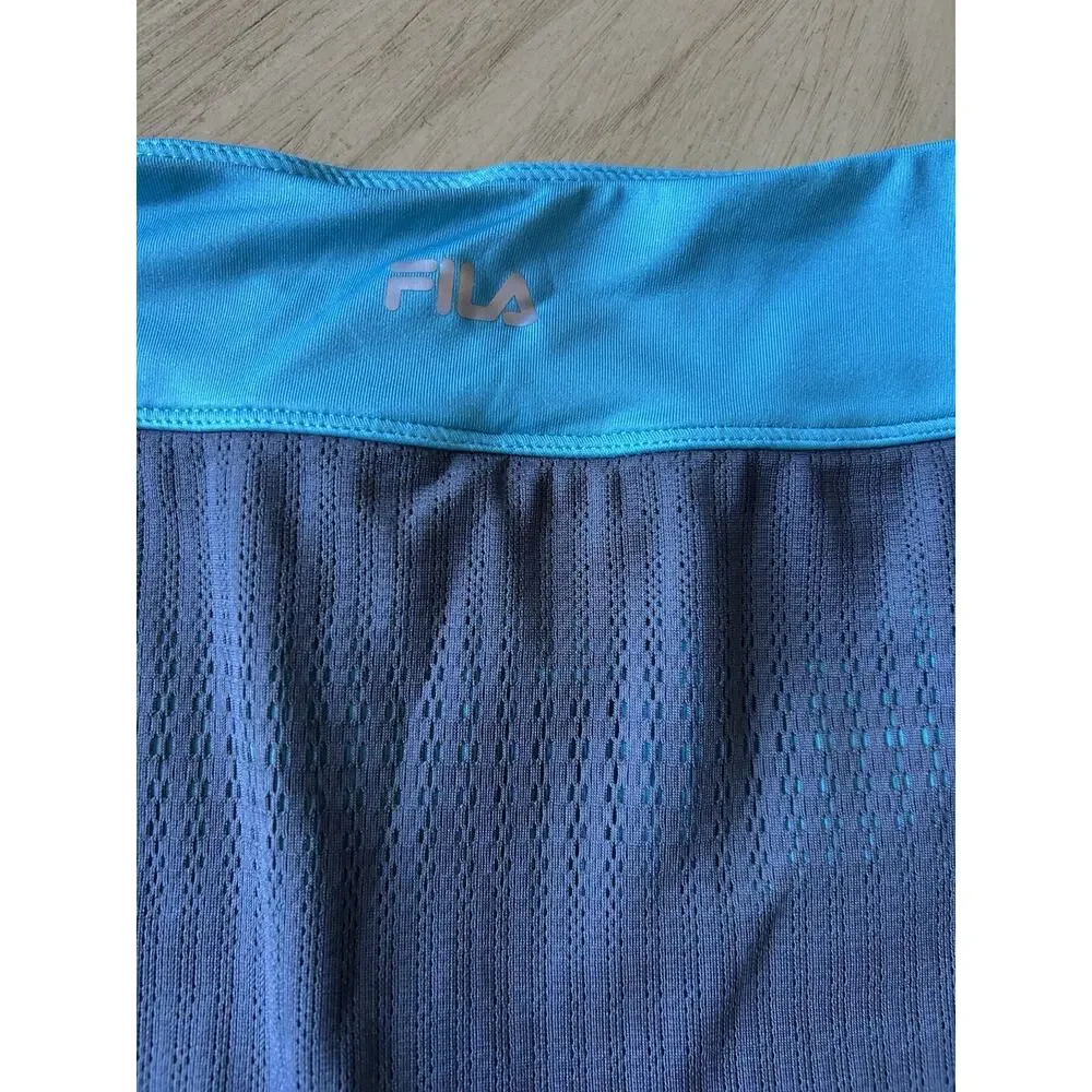 Y2K retro Fila Women’s Tennis skort Mini Skirt Golf Pickleball fairy textured M